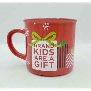 St Nicholas Square Coffee Mug 16 oz Red Christmas Grand Kids Are A Gift‎